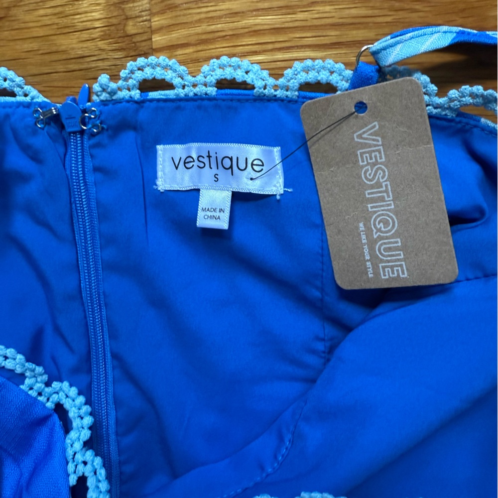 Vestique Blue Floral Mini Dress - Picture 5 of 5